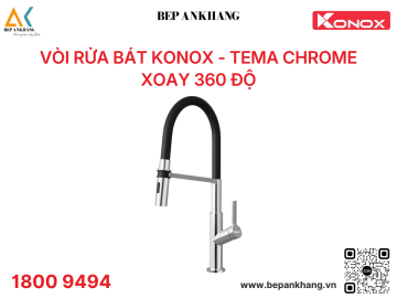 Vòi rửa bát Konox - Tema Chrome Xoay 360 độ